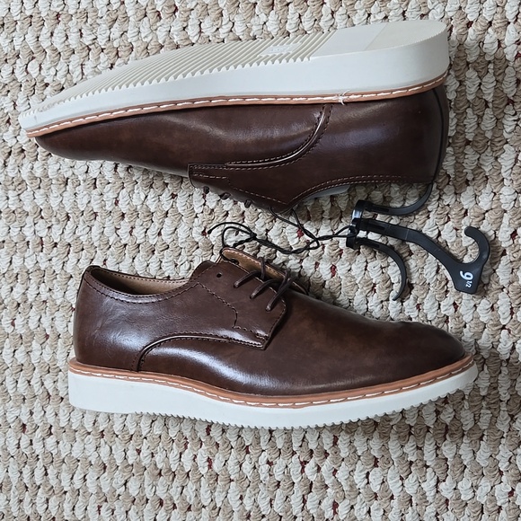 George Memory Foam Kradinn Dress Oxford Size 9.5 Dark Brown Shoes - Picture 3 of 3